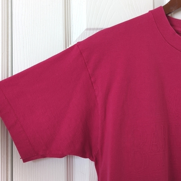 90's Vintage Bar Harbor Single Stitch Short Sleeve Crewneck T-shirt Hot Pink M - Picture 4 of 8